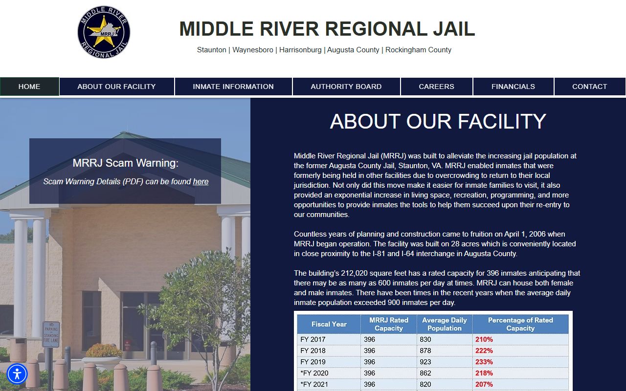 Augusta County DUI Records - Middle River Regional Jail