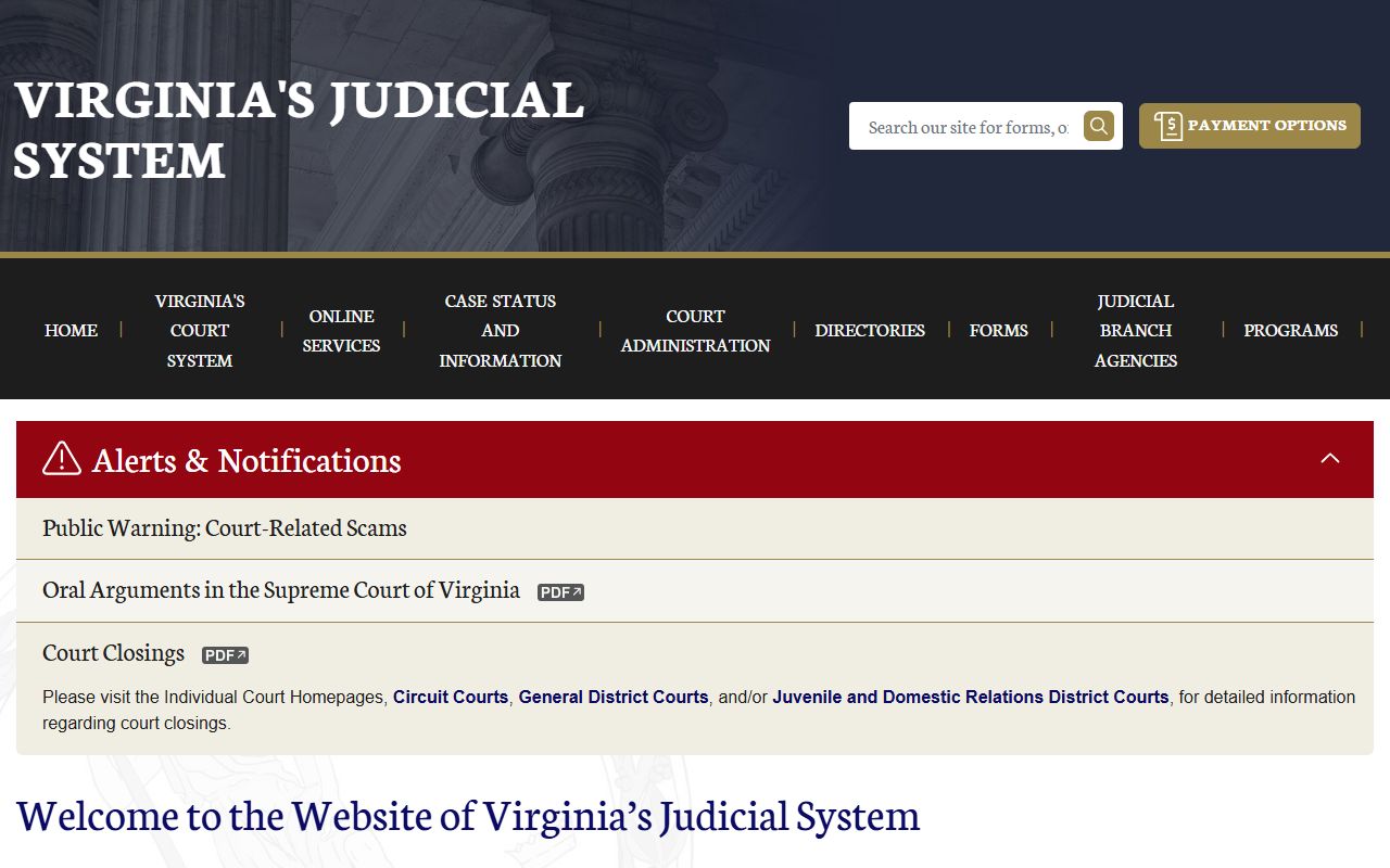 Virginia Courts Official Website - DUI Records Search